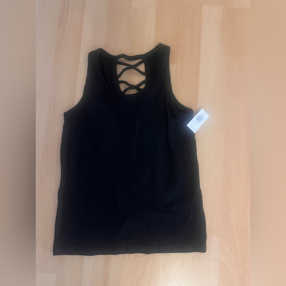 Old Navy Black Tank Top with Cutout Design